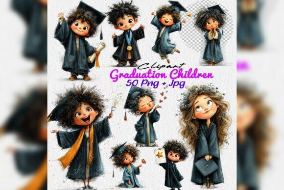 Celebrate Milestones with Whimsical Graduation Kids Clipart