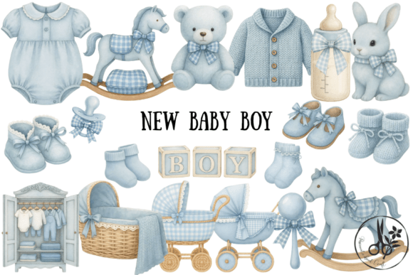 Designing with the Baby Boy Bundle: A Guide to PNG & PDF Clipart