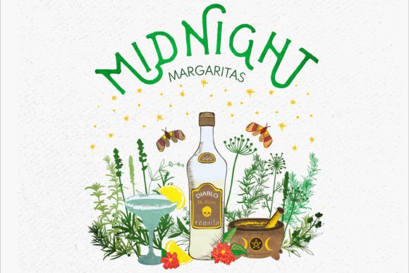 Enchant Your Projects with Practical Magic Midnight Margaritas PNG