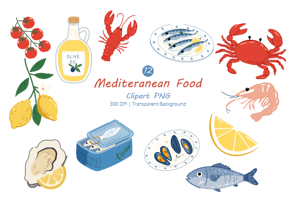 Hand Drawn Mediterranean Food Clipart: A Designer's Guide