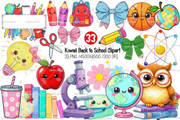 Kawaii Back to School Clipart: A Designer's Guide to Adorable Visuals