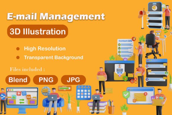 Mastering Visual Communication: The Power of 3D Illustration of Email Management