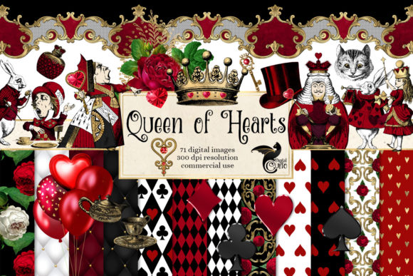 Queen of Hearts Digital Scrapbook Kit: A Designer's Tea Party Toolkit