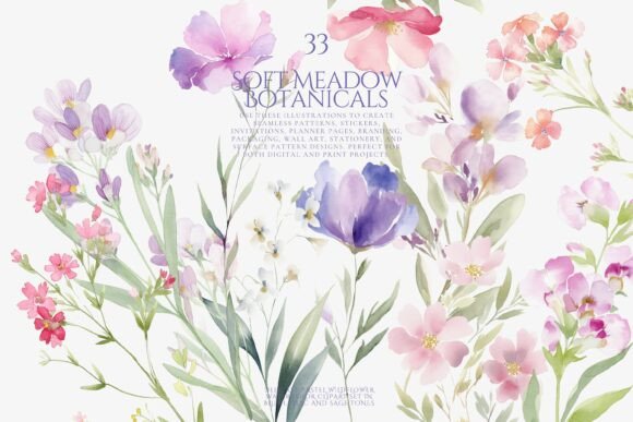 Soft Meadow Botanicals Clipart Set: A Designer's Guide