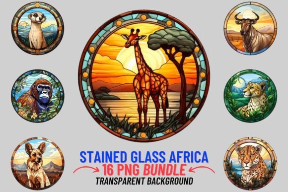 Unleashing Creative Safari: The Stained Glass African Animals Bundle