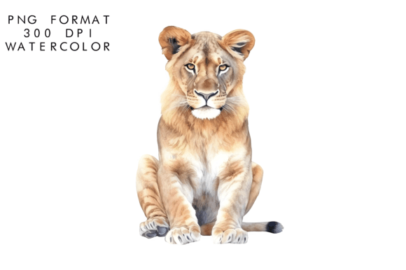Watercolor Lion Clipart: A Bold Asset for Modern Creators