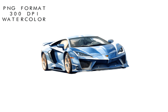 Watercolor Supercars Sublimation: Art for Speed-Lovers